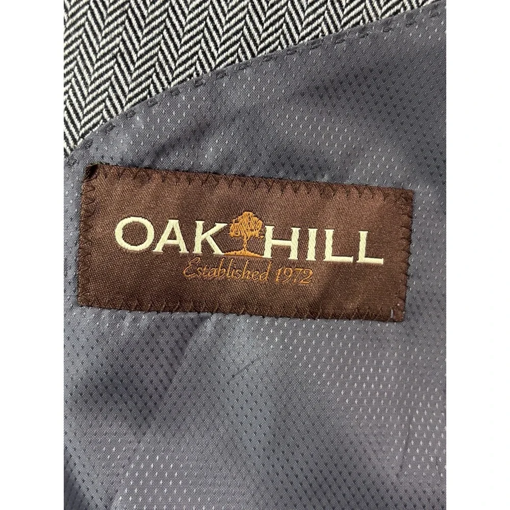Oak Hill 3XL 54R 56R gray herringbone blazer jacket sport suit coat‎ classic fit